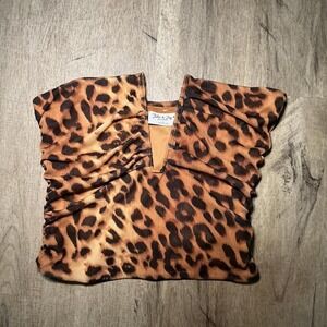 Jolie & Joy leopard print top Size XL